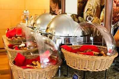 a group of baskets sitting on a counter at Byotell Istanbul in Istanbul