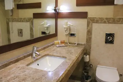 a bathroom with a sink and a toilet at Byotell Istanbul in Istanbul