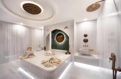 a room with a bed and a tub in it at Bentley Hotel Bosphorus - Special Class in Istanbul