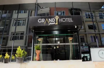 a grandid hotel in front of a building at Grand Park Hotel Corlu City Center Bed and Breakfast in Corlu