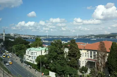 a view of a city with buildings and a street at The Maestro Hotel in Istanbul