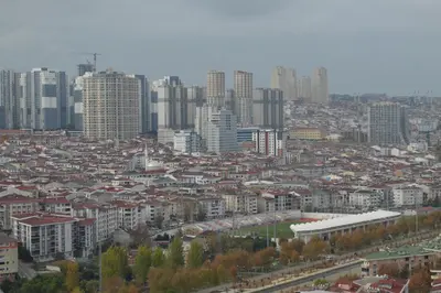 a large city with buildings in the background at Classic Suite MS33 in Esenyurt