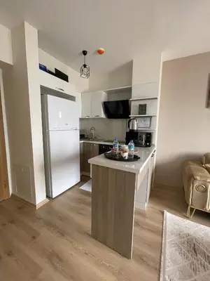 a small kitchen with a counter in a room at Classic Suite MS33 in Esenyurt