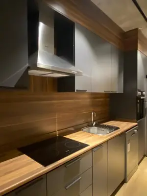 a kitchen with a sink and a counter top at BlokNoi in Istanbul