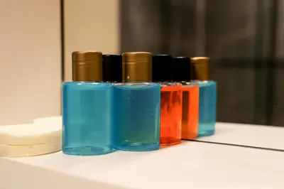 a group of colored glasses sitting on a table at CALENBERG HOTEL in Istanbul