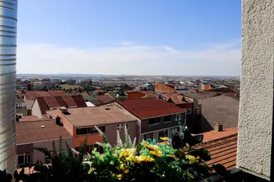 a view of a city from a building at AXU AIRPORT HOTEL in Arnavutköy