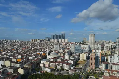 a large city with many buildings and buildings at Two Bedroom King Suite BH46 in Esenyurt