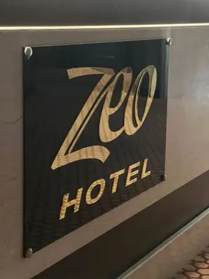 a sign for a hotel on a wall at ZEO HOTEL merter in Istanbul