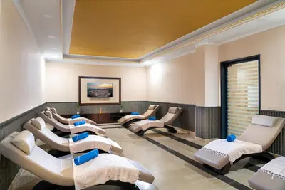 a waiting room with a bunch of chairs in it at Ramada Plaza by Wyndham Silivri in Silivri