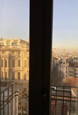 a view of a city from a window at Li Hotel Pera in Istanbul