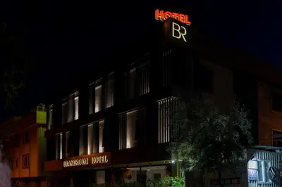a building with a hotel sign on top of it at BRANDROOM HOTEL in Istanbul
