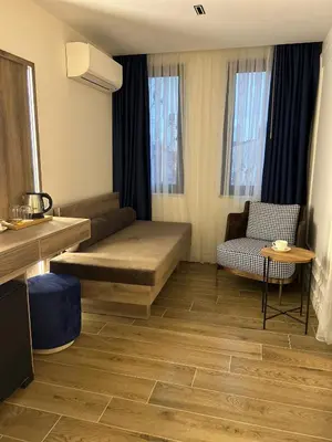 a living room with a couch and a chair at Prime Bosphorus Hotel in Istanbul