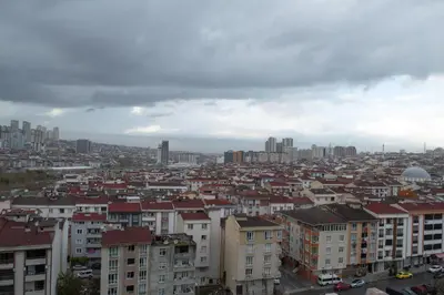 a view of a city with tall buildings at Two Bedroom King Suite IH19 in Esenyurt