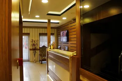 a kitchen with a sink and a counter in a room at GROSS HOTEL in Istanbul