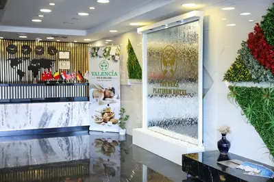 a shop with a display case with flowers and plants at The Hera Platinum Hotel in Istanbul