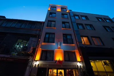 a tall building with a candle in front of it at Vera Life Hotel in Istanbul