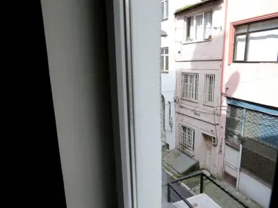 a view of a balcony from a window at Istanberry - Royal Apartments in Istanbul