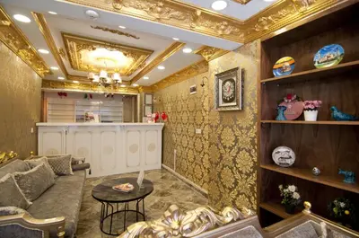 a living room with a couch and a table at IMMORTELLE HOTEL lord sophiha in Istanbul