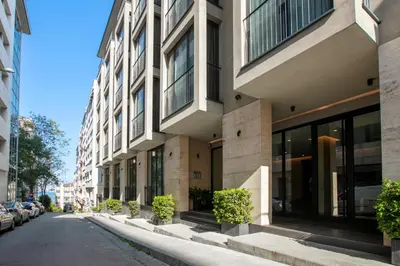 a building on the side of a street at Ando Living Taksim House in Istanbul